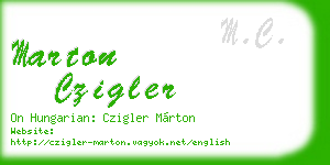 marton czigler business card